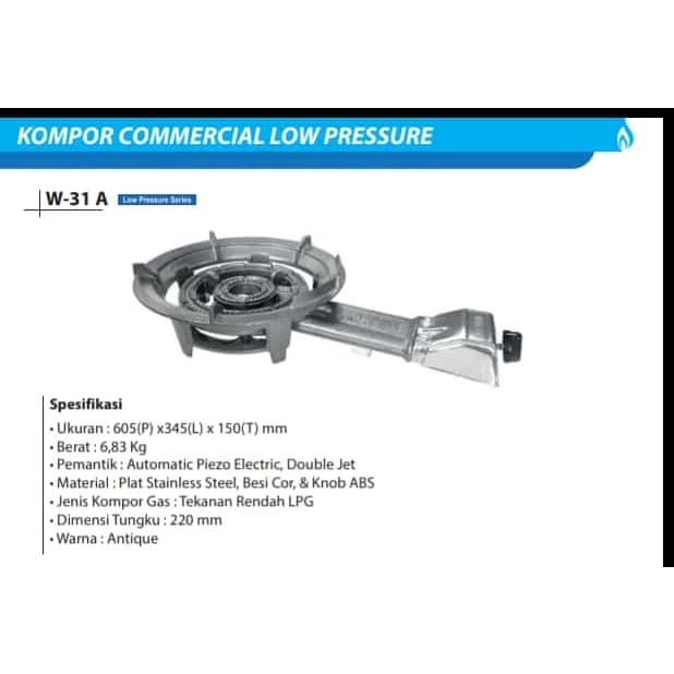 KOMPOR WIN GAS W-31 A TANPA BUBBLE