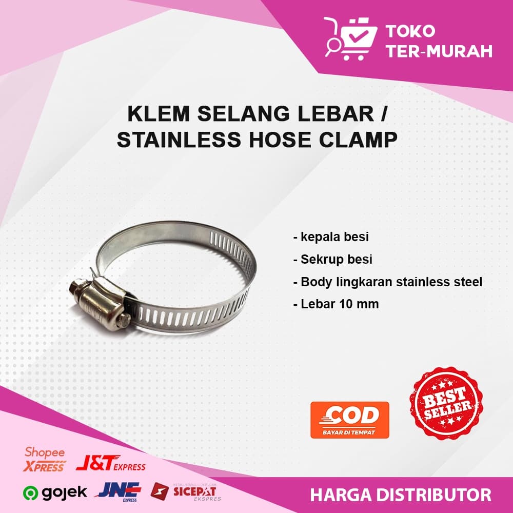 Klem Selang Lebar / Stainless Hose Clamp