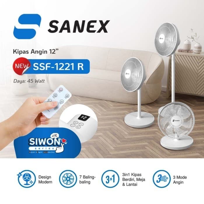 STAND FAN+REMOTE SANEX SIWON SSF-1221R