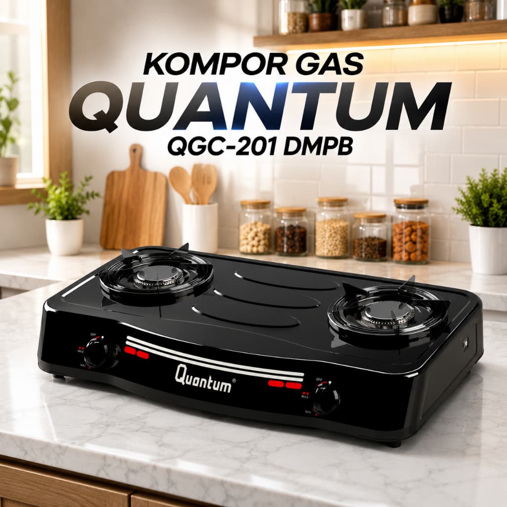 KOMPOR QUANTUM 2 TUNGKU QGC-201 DMPB TANPA BUBBLE