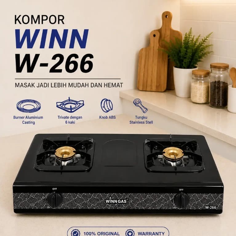 KOMPOR WINN 2 TUNGKU W-266 BLACK
