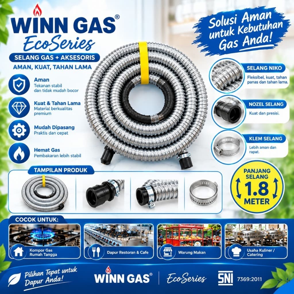 REGULATOR + SELANG WINN GAS 26 METER