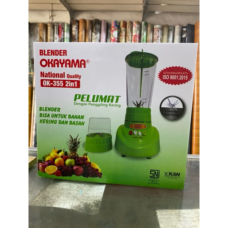 BLENDER OKAYAMA 2IN1 OK-355 TANPA  BUBBLE