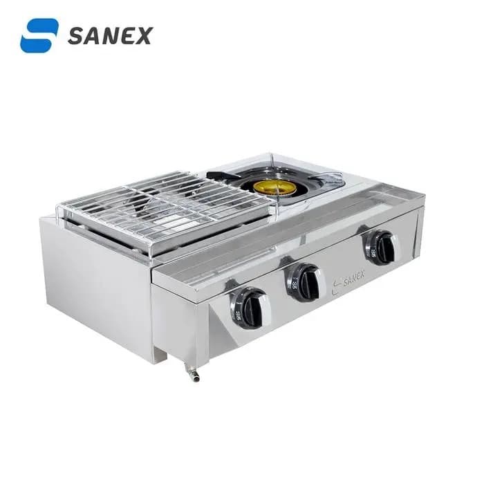 KOMPOR GAS+PANGGANGAN SANEX KKP128 TANPA BUBBLE